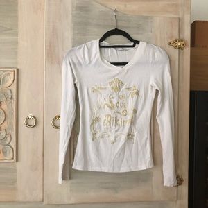 Ossira White and Gold Longsleeve
